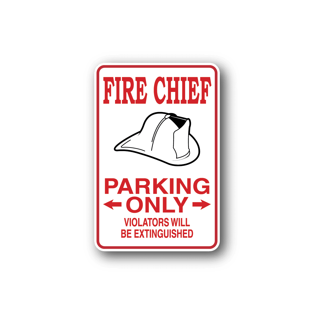 Image of Fire Chief Parking Only Sticker