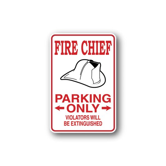 Image of Fire Chief Parking Only Sticker