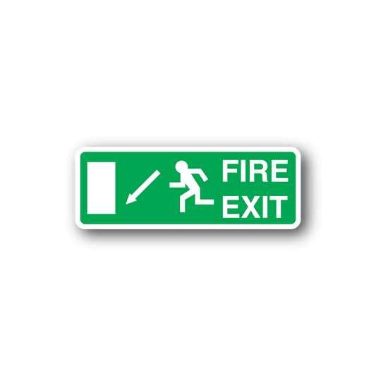 Image of Fire Exit angled Sticker