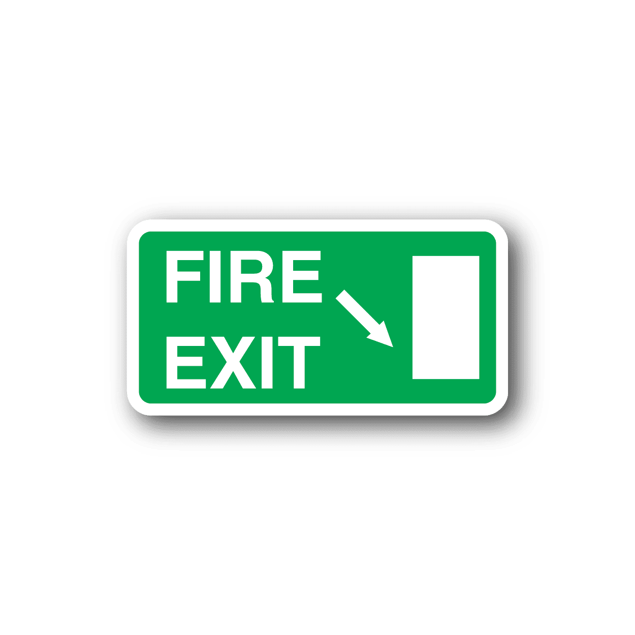 Image of Fire Exit Down Stairs Sticker