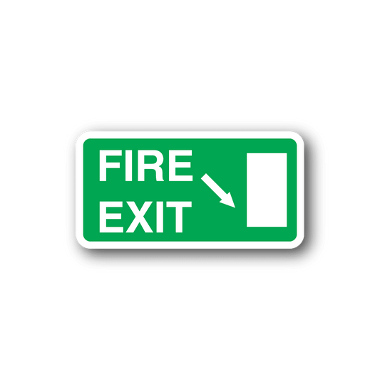 Image of Fire Exit Down Stairs Sticker