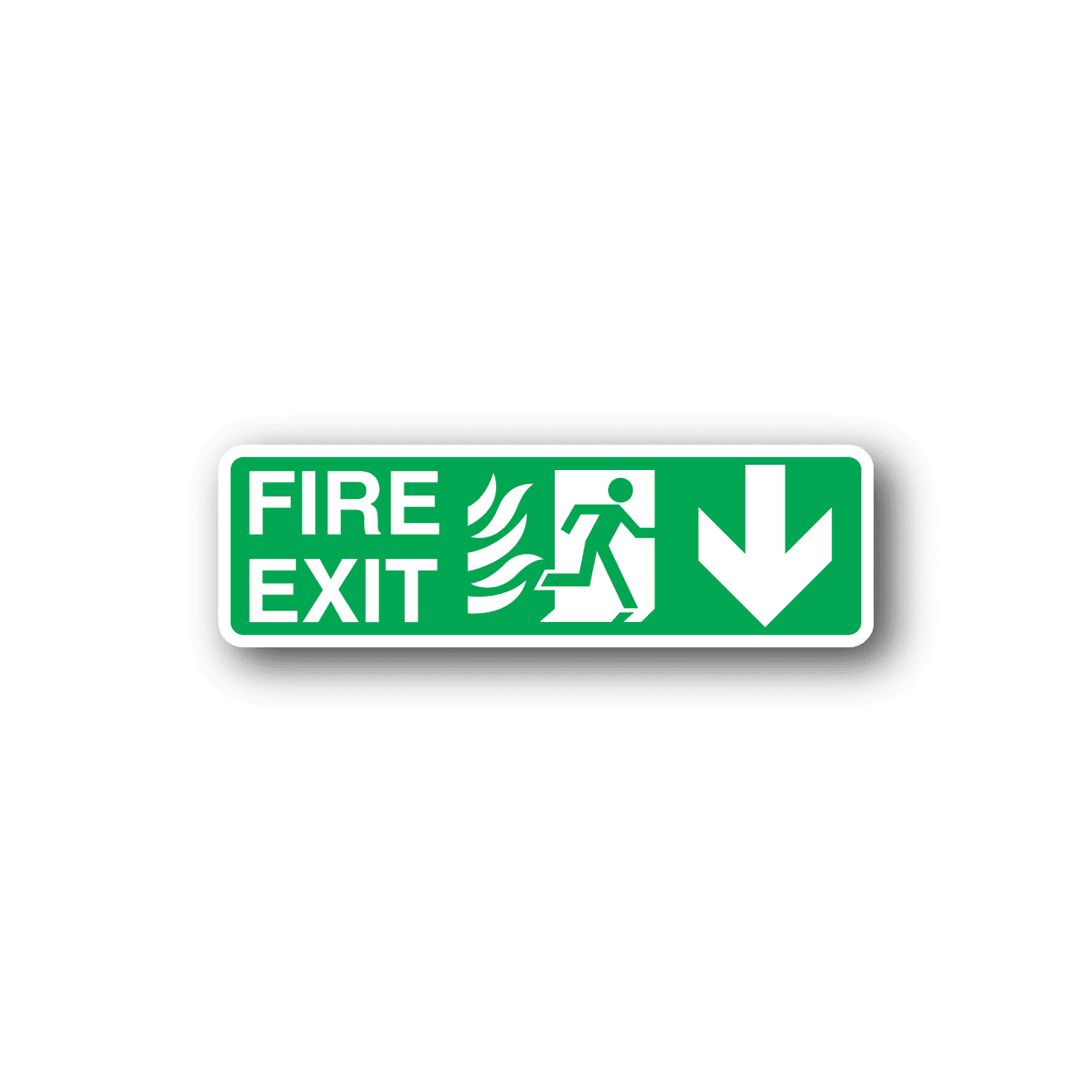 Image of Fire Exit Down Sticker