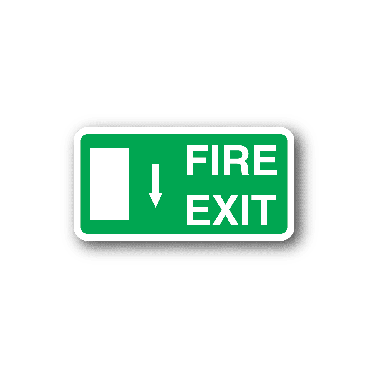 Image of Fire Exit Down Sticker