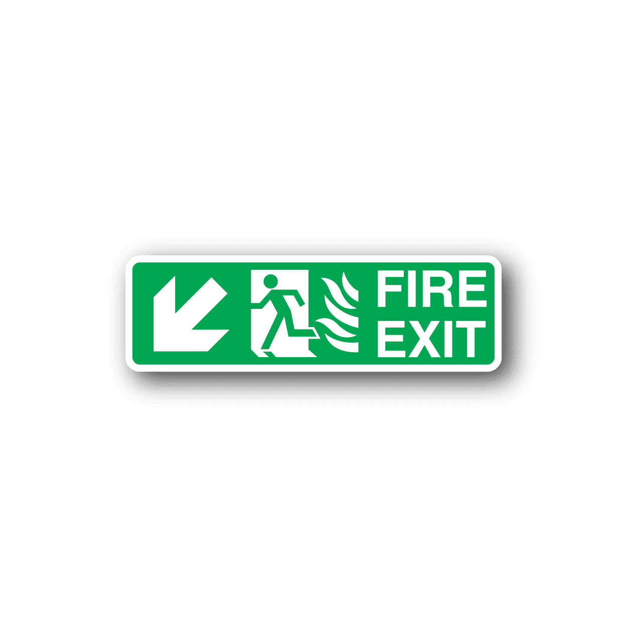 Image of Fire Exit Down that way Sticker