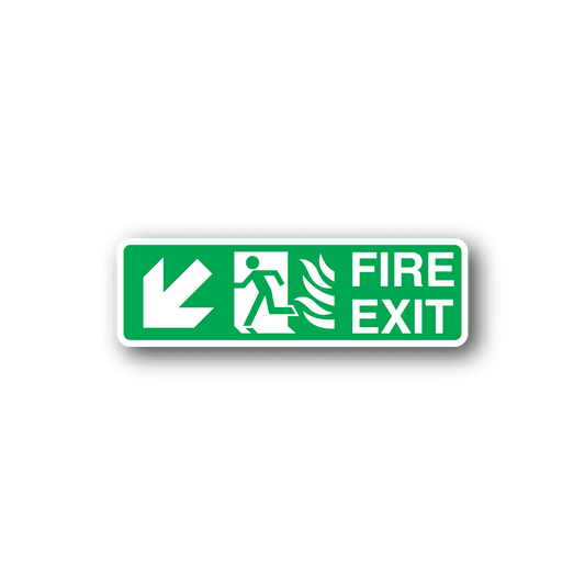 Image of Fire Exit Down that way Sticker