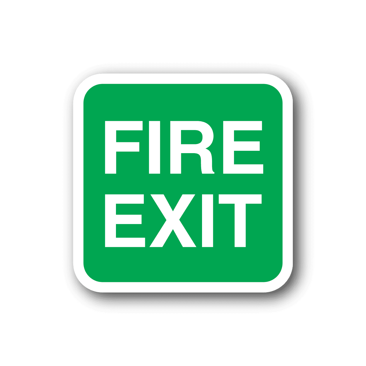 Image of Fire Exit Green Sticker