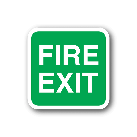 Image of Fire Exit Green Sticker