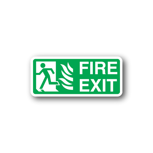 Image of Fire Exit Here Sticker