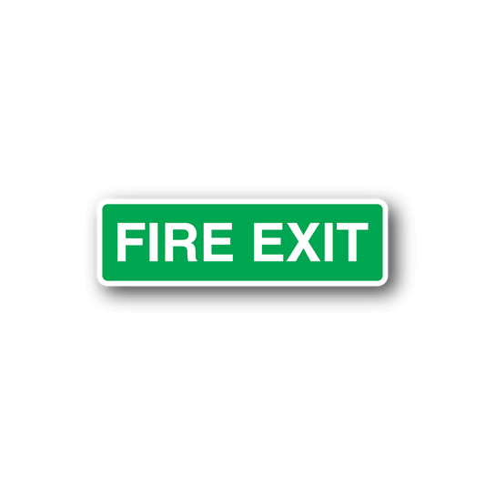 Image of Fire Exit Rectangle Sticker