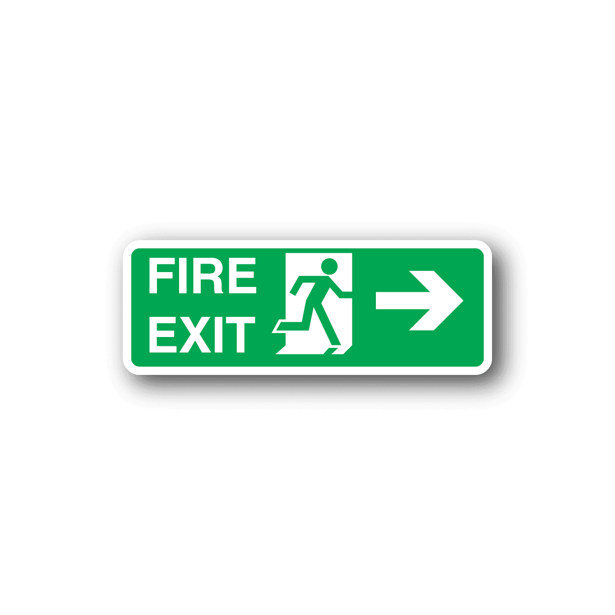 Image of Fire Exit Rectangle Sticker