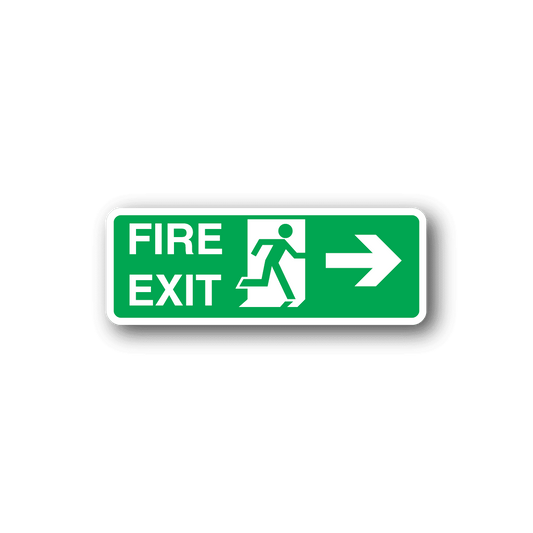 Image of Fire Exit Rectangle Sticker