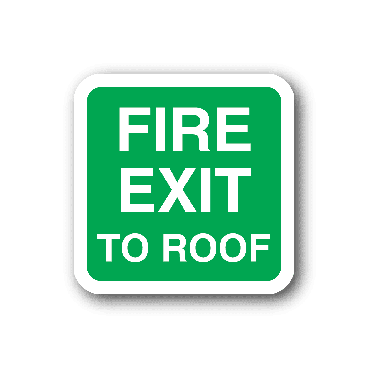 Image of Fire Exit To Roof Sticker