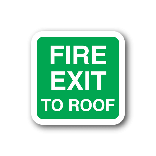 Image of Fire Exit To Roof Sticker