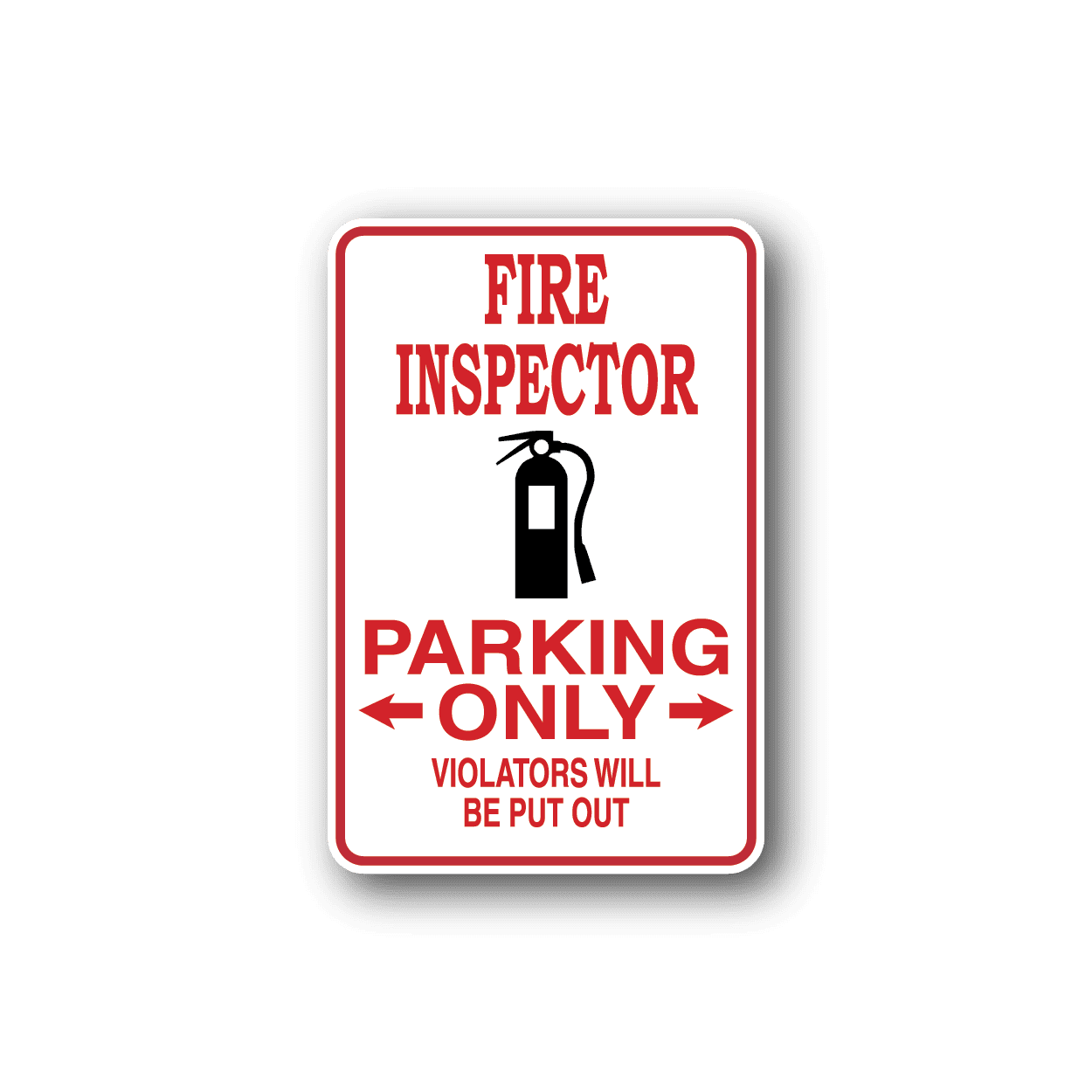 Image of Fire Inspector Parking Only Sticker