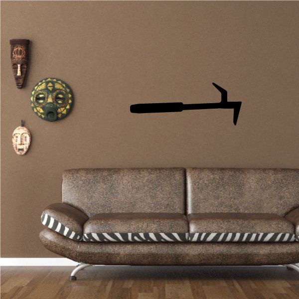 Fire Pick decal, black arrow wall sticker