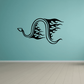 Black snake trail decal with flame-like flame pattern