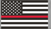 USA flag vinyl sticker with stars in blue and red-and-white stripes