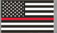 USA flag vinyl sticker with stars in blue and red-and-white stripes