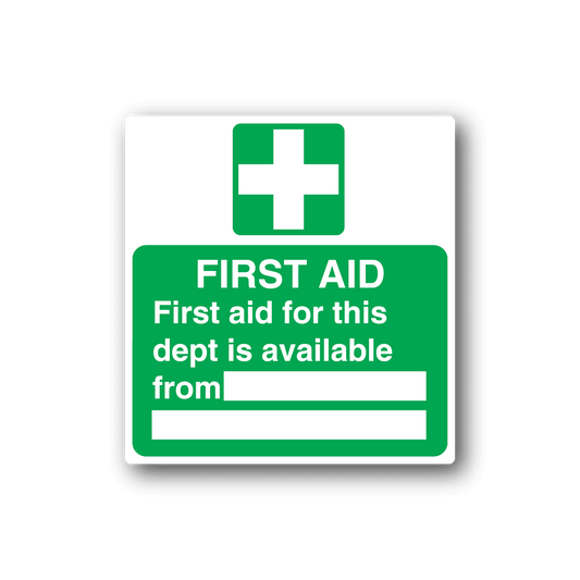 Image of First Aid for this dept is available from Sticker