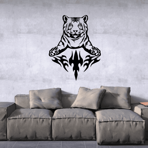 Image of Flame Leap Tiger Decal