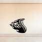 Black cobra head with flame trail vinyl decal