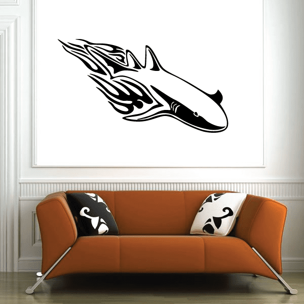 Image of Flaming Dash Shark Decal