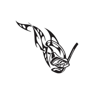 Flaming Snokel and Mask decal with black flame and mask graphics