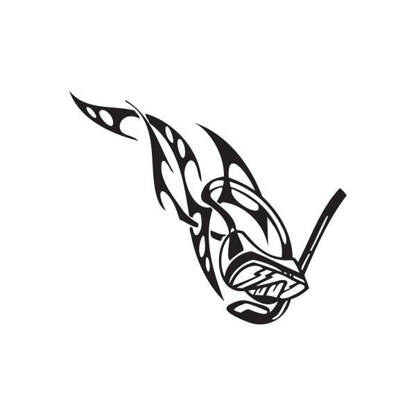 Flaming Snokel and Mask decal with black flame and mask graphics