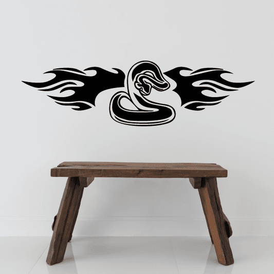 Image of Flaming Wings Snake Decal