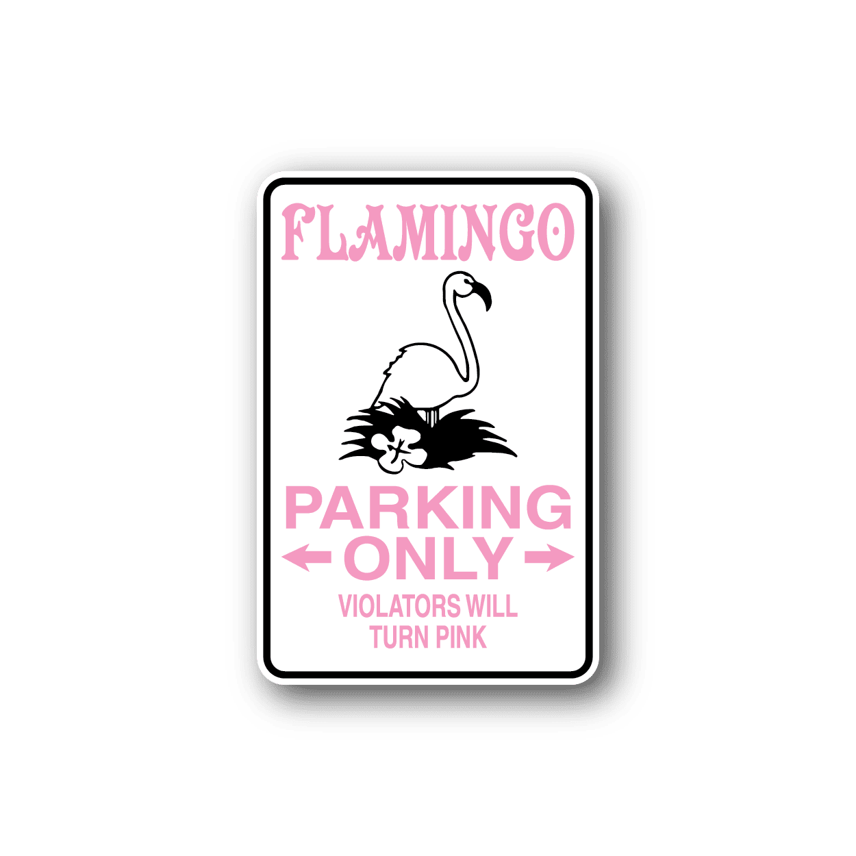 Image of Flamingo Parking Only Sticker