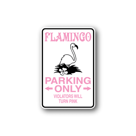 Image of Flamingo Parking Only Sticker