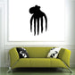 Black octopus silhouette wall decal with long tentacles