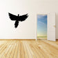 Black pheasant winged silhouette wall decal