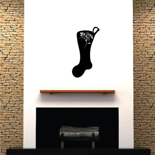 Image of Floral Stocking Decal