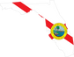 Florida state flag sticker with red-white stripes and state seal