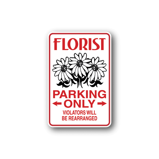 Image of Florist Parking Only Sticker