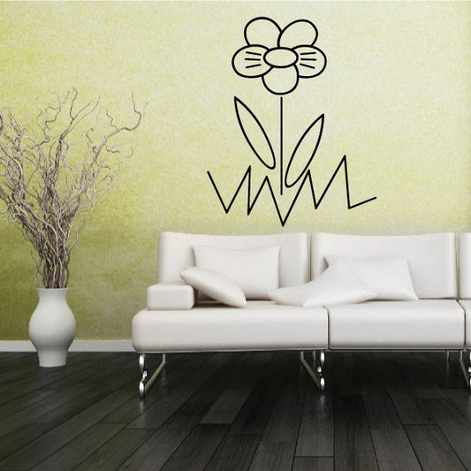 Image of Flower Wall Decal - Vinyl Decal - Car Decal - Business Sign - MC66