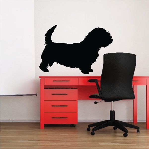 Black Glen of Imaal terrier silhouette decal