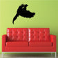 Black pheasant bird decal, flying silhouette