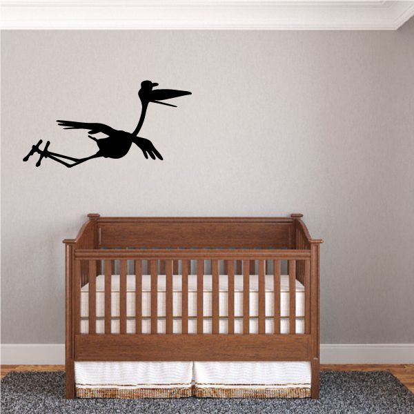 Image of Flying Stork with Hat Decal