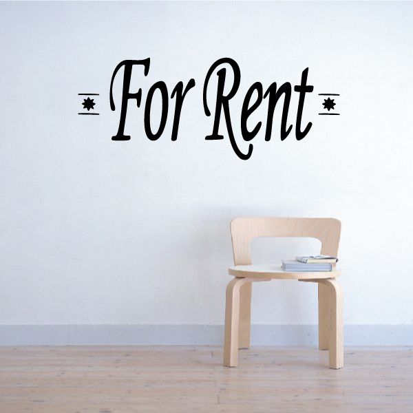 Image of For Rent Wall Decal - Vinyl Decal - Car Decal - Business Sign - MC147