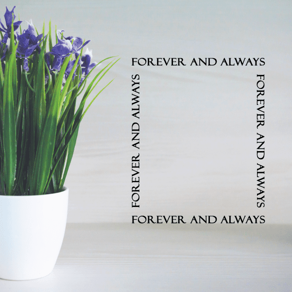 Image of Forever and always Frame Wall Decal