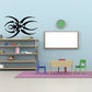 Black spider wall decal with long curved legs