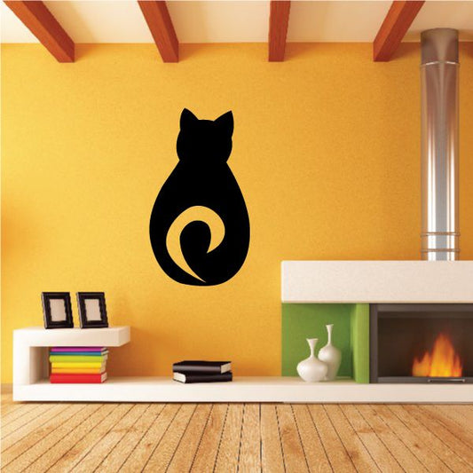 Image of Freightened Halloween Cat Decal