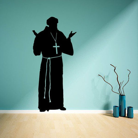 Image of Friar Monk with hands out Decal