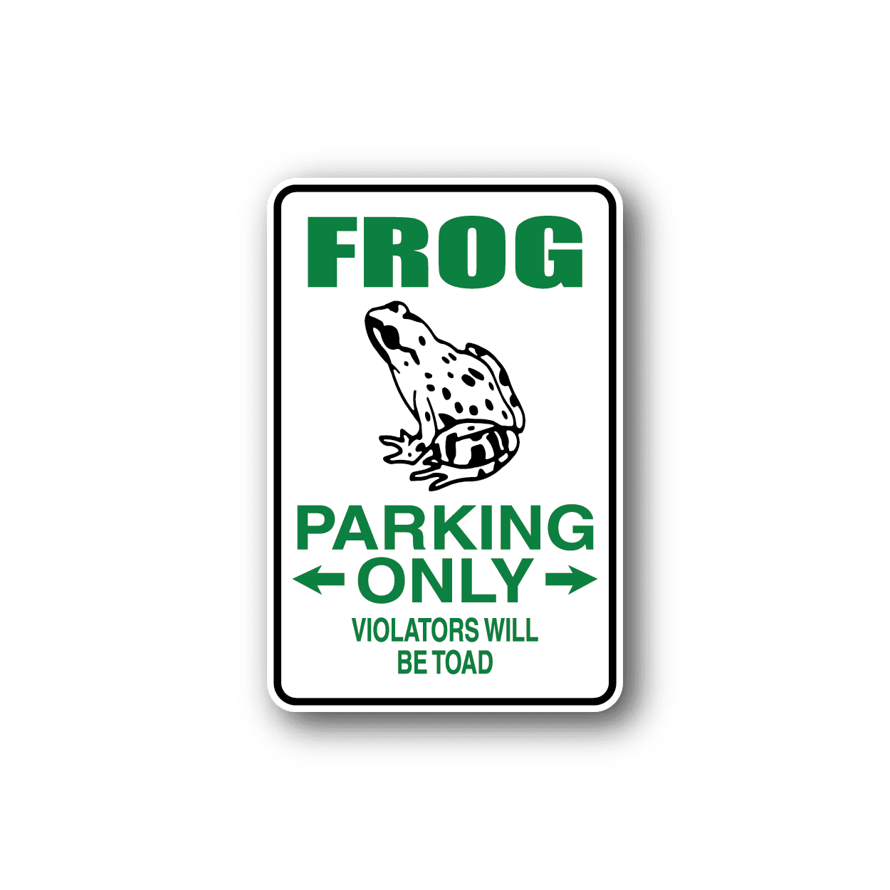 Image of Frog Parking Only Sticker