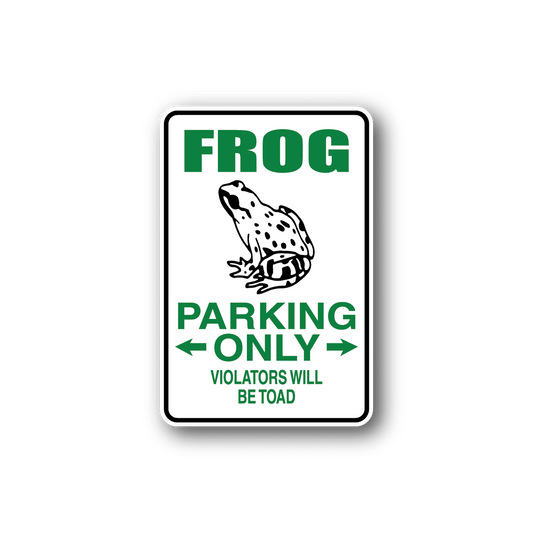 Image of Frog Parking Only Sticker