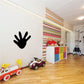 Black frog track footprint decal for wall, five-toe handprint shape