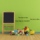 Wall decal with playful black text: 'funny things are everywhere!'