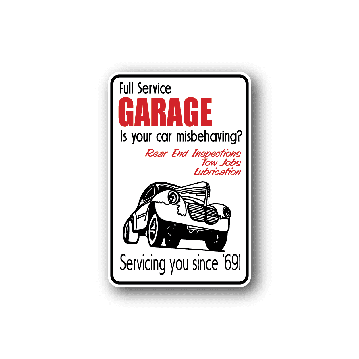 Image of Full Service Garage Sticker